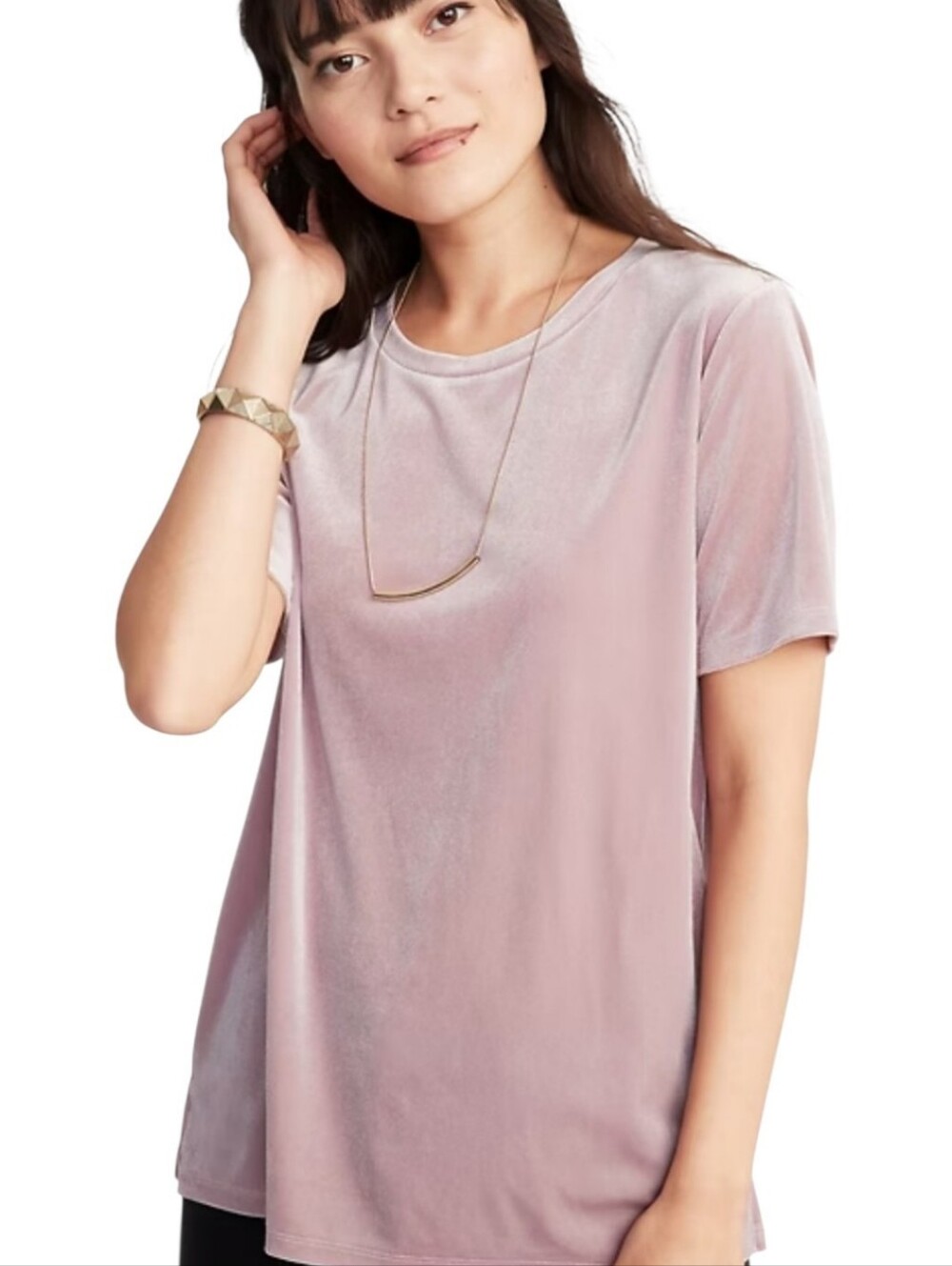 Women's Old Navy Relaxed Velvet Tee Sz Small